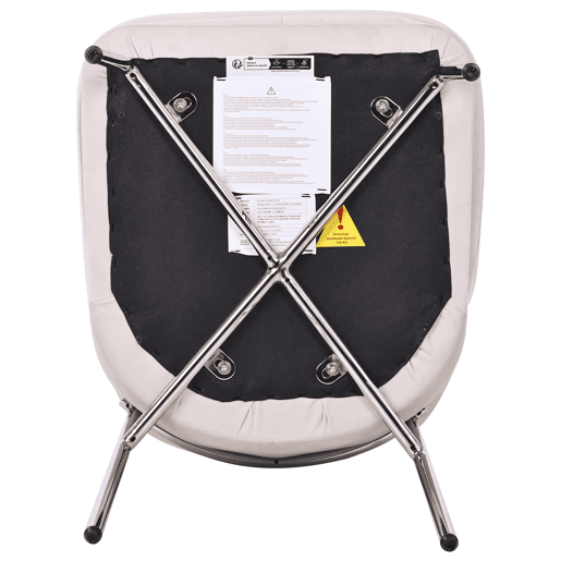 Cadeiras de sala de jantar 2 unidades - almofada grossa, pernas metálicas, estilo moderno minimalista - bege