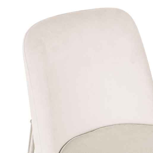 Cadeiras de sala de jantar 2 unidades - almofada grossa, pernas metálicas, estilo moderno minimalista - bege