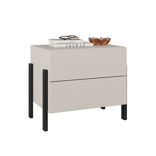 Mesa de cabeceira Bérénice Caxemira 2 gavetas