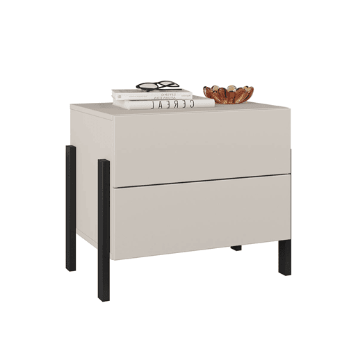 Mesa de cabeceira Bérénice Caxemira 2 gavetas Mesa de cabeceira Bérénice Caxemira 2 gavetas