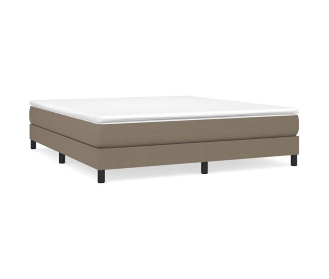 Estructura de cama doble matrimonial - con somier tela gris taupe 180x200 cm