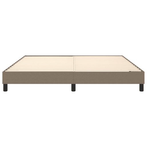 Estrutura de Cama de casal moderno com molas 180x200 cm tecido castanho-acinzentado