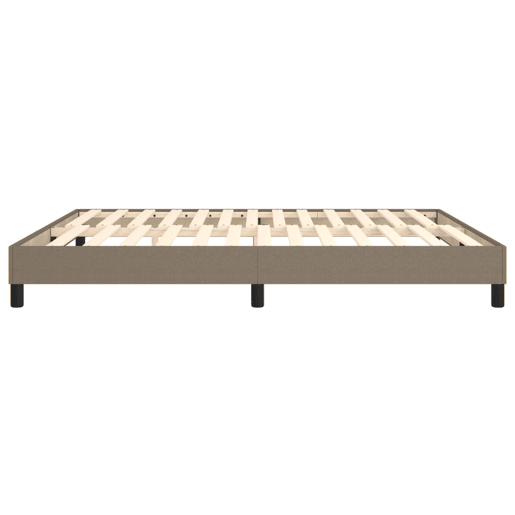 Estrutura de Cama de casal moderno com molas 180x200 cm tecido castanho-acinzentado