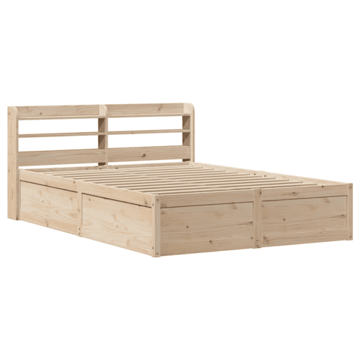 Estrutura De Cama De Casal c cabeceira - 135x190 cm pinho maciço