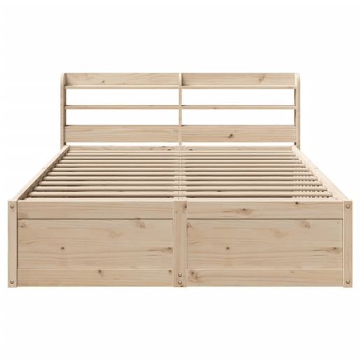 Estrutura De Cama De Casal c cabeceira - 135x190 cm pinho maciço