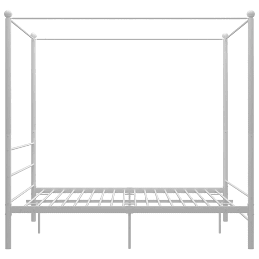 Estrutura De Cama De Casal Simple - dossel 160x200 cm metal branco