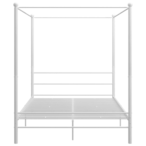 Estrutura De Cama De Casal Simple - dossel 160x200 cm metal branco