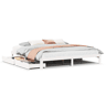 Estrutura De Cama De Casal Moderno c gavetas - 200x200 cm pinho maciço branco