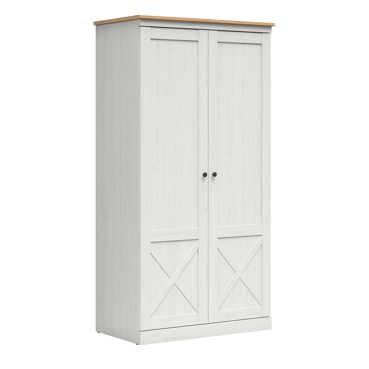 Armario de 2 puertas victoria blanco y madera