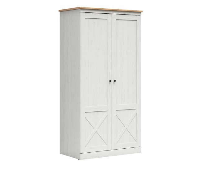 Armario de 2 puertas victoria blanco y madera
