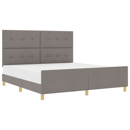 Estrutura De Cama Dupla - Cinzento-acastanhado 180 x 200 cm tecido
