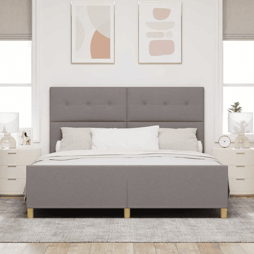 Estrutura De Cama Dupla - Cinzento-acastanhado 180 x 200 cm tecido