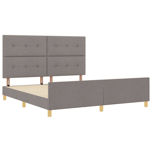 Estrutura De Cama Dupla - Cinzento-acastanhado 180 x 200 cm tecido
