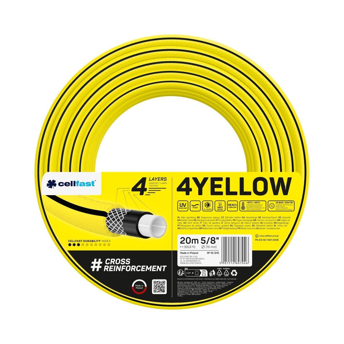 Manguera de jardín 4YELLOW 4 capas