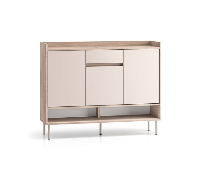 Mueble zapatero Alos Cashmere y Madera 3 puertas 1 cajón