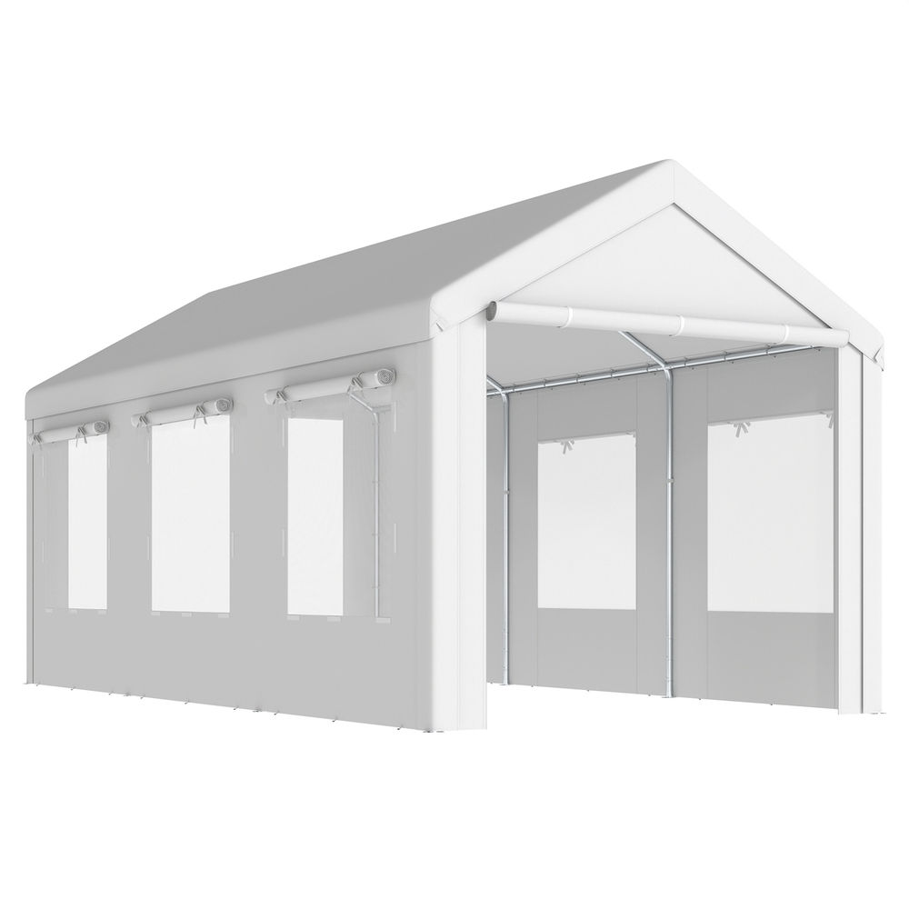 Carpa para Garaje Acero Galvanizado, PE Outsunny
