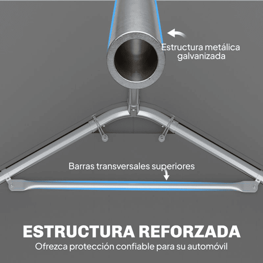 Outsunny Abrigo de Garagem Portátil 3x6 m Impermeável para Carro com 2 Portas Enroláveis e 6 Janelas em Rede, Altura Ajustável, Estrutura em Aço Galvanizado, UPF30+, Telheiro de Armazenamento Branco