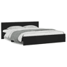 Estrutura de Cama de casal para adultos com cabeceira 160x200 cm preto