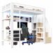 Cama alta para niños 251x96 Cama alta para niños 251x96 Blanco