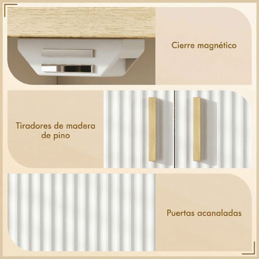 HOMCOM Móvel para Baixo do Lavatório, Armário de Casa de Banho com Prateleira Ajustável, Portas Caneladas e Pés de Madeira, para Lavatório sem Pedestal, 60x30x61 cm, Branco