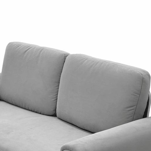 Sofá de 2 lugares - confortável, resistente e otimizado para poucas áreas - cinzento claro