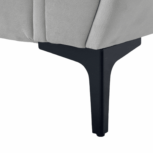 Sofá de 2 lugares - confortável, resistente e otimizado para poucas áreas - cinzento claro
