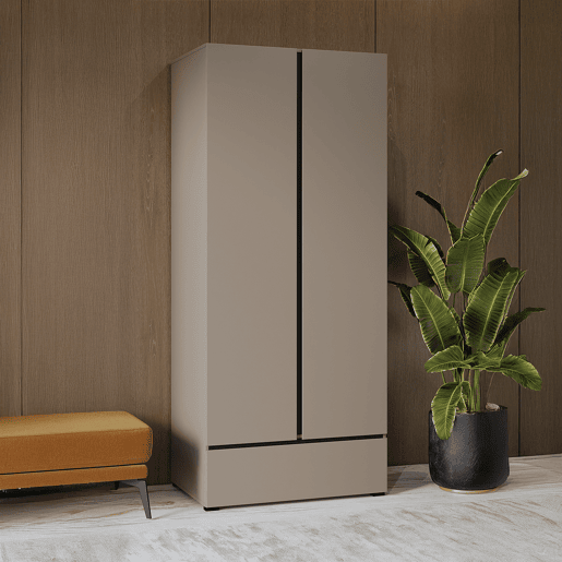 Roupeiro 2 portas 1 gaveta Lilia Taupe