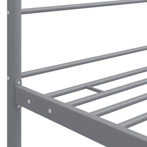 Estrutura de Cama de casal simple com dossel 200x200 cm metal cinzento Estrutura de Cama de casal simple com dossel 200x200 cm metal cinzento