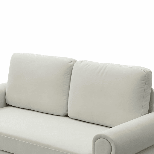Sofá de 2 lugares - Económico e confortável com molas - Creme Sofá de 2 lugares - Económico e confortável com molas - Creme