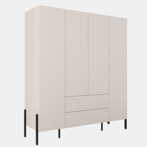Roupeiro Bérénice Caxemira 4 portas 2 gavetas
