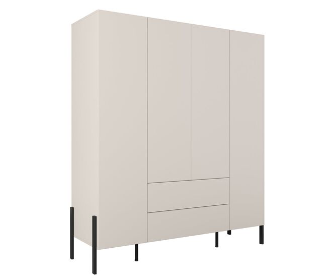Armario bérénice cashmere 4 puertas 2 cajones