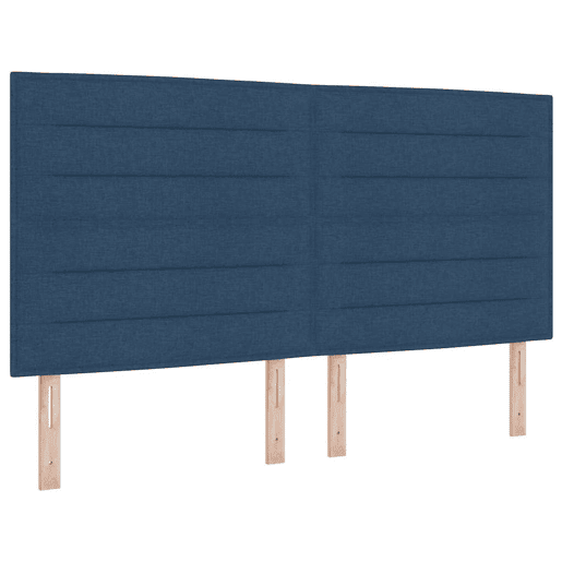 Estrutura da Cama de casal simple com cabeceira Azul 180 x 200 cm tecido