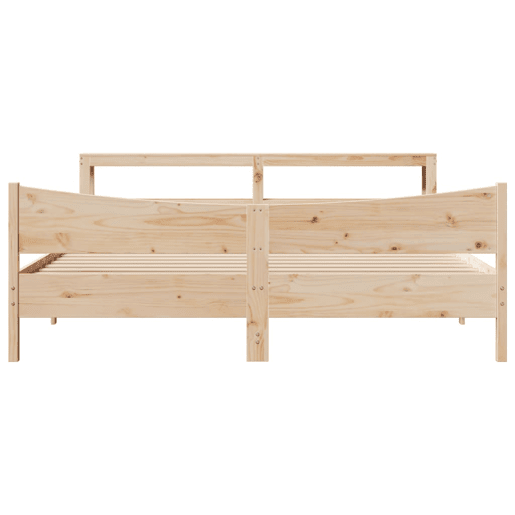 Estrutura de Cama de casal simple com cabeceira 180x200 cm pinho maciço
