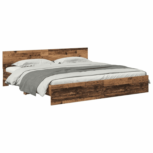 Estrutura da Cama de casal simple com cabeceira Madeira Antiga 200 x 200 cm