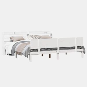 Estrutura De Cama Dupla para adultos c cabeceira - 200x200 cm branco