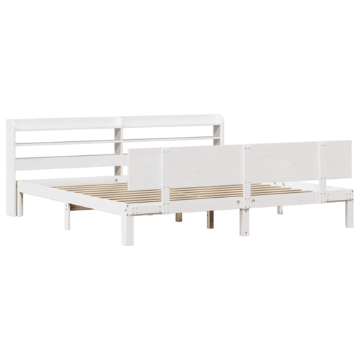 Estrutura De Cama Dupla para adultos c cabeceira - 200x200 cm branco