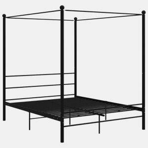 Estrutura De Cama de casal simple De Casal Simple - dossel 160x200 cm metal preto