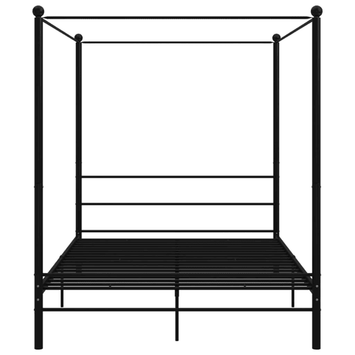 Estrutura De Cama de casal simple De Casal Simple - dossel 160x200 cm metal preto