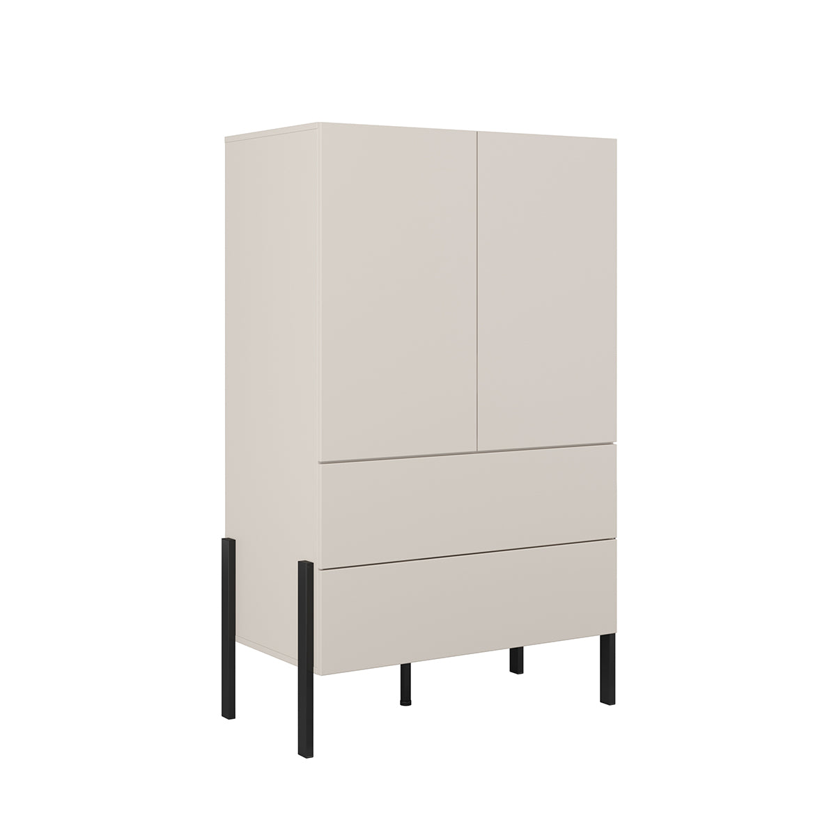 Armario de 2 puertas y 2 cajones bérénice cashmere
