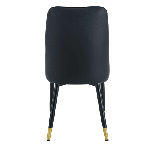 Cadeiras de sala de jantar 2 unidades - design moderno PU com encosto - preto e branco