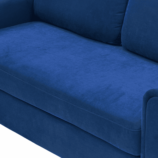 Sofá de sala de estar de 2 lugares - compacto, resistente e funcional - Azul