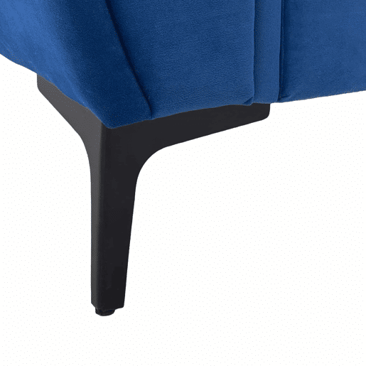 Sofá de sala de estar de 2 lugares - compacto, resistente e funcional - Azul