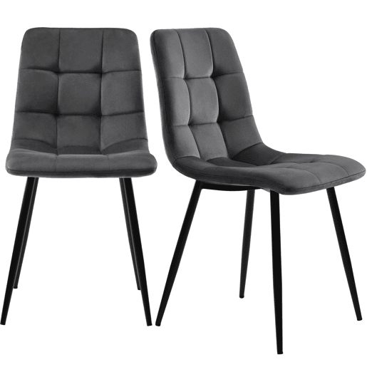 Conjunto de mesa e cadeiras 5 peças 80x80x75 cm - Mesa redonda com 4 cadeiras de veludo - Branco e dourado