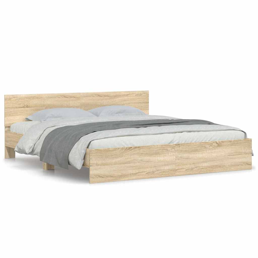 Estructura de cama matrimonial 185x203 Madera Clara