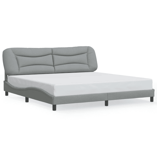 Estrutura de Cama de casal moderno com LED - 200x200 cm tecido