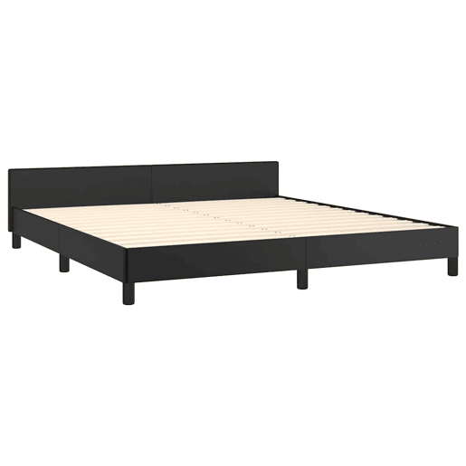 Estrutura Cama de casal para adultos c cabeceira sem colchão 180x200 cm preto