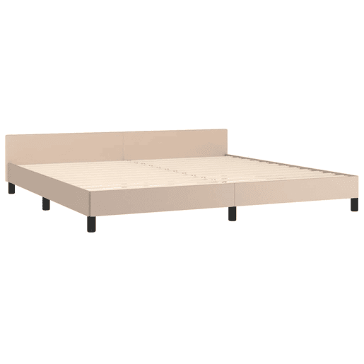 Estrutura Cama de casal para adultos c cabeceira sem colchão 200x200 cm cappuccino Estrutura Cama de casal para adultos c cabeceira sem colchão 200x200 cm cappuccino