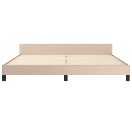 Estrutura Cama de casal para adultos c cabeceira sem colchão 200x200 cm cappuccino Estrutura Cama de casal para adultos c cabeceira sem colchão 200x200 cm cappuccino