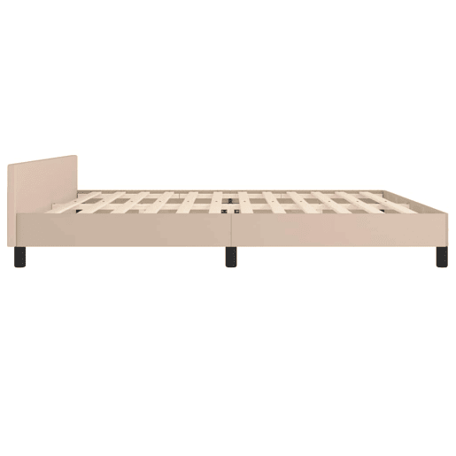 Estrutura Cama de casal para adultos c cabeceira sem colchão 200x200 cm cappuccino Estrutura Cama de casal para adultos c cabeceira sem colchão 200x200 cm cappuccino