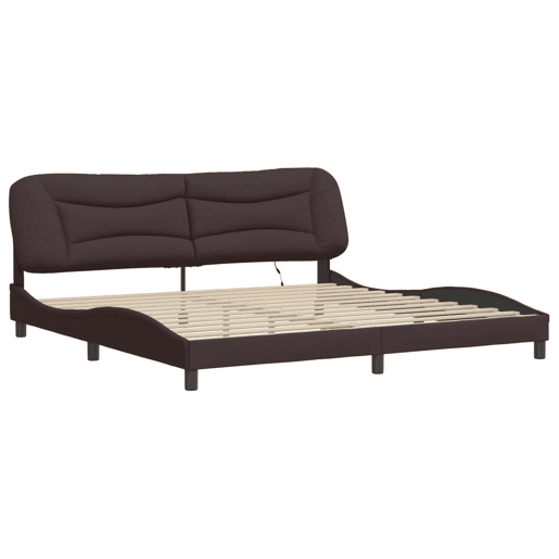 Estrutura de Cama de casal moderno com LED - 200x200 cm tecido